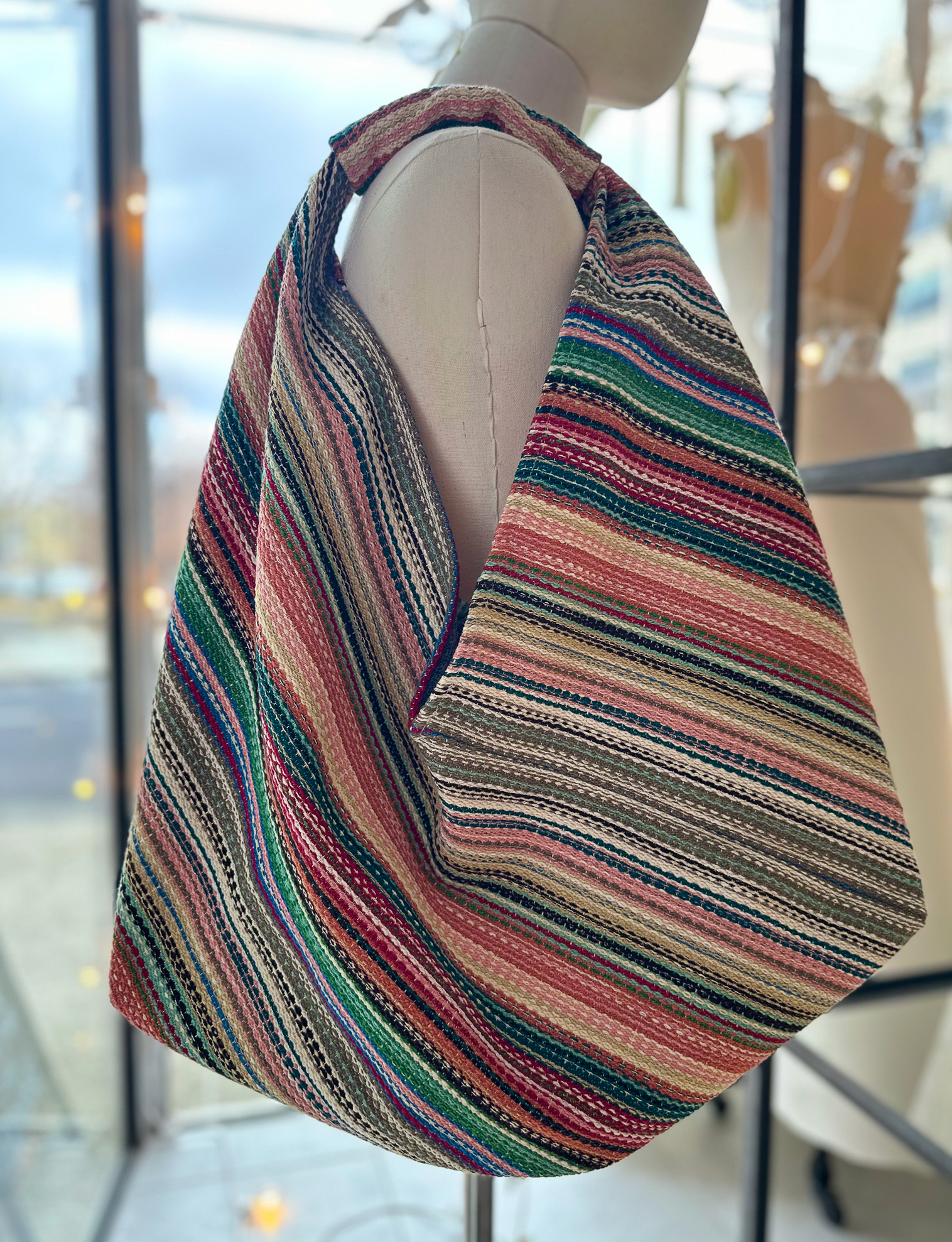MULTI-STRIPE ORIGAMI BAG – Vecina
